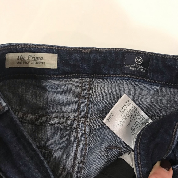 AG Prima Midrise Cigarette Skinny Stretch Jeans 24 - Picture 8 of 8